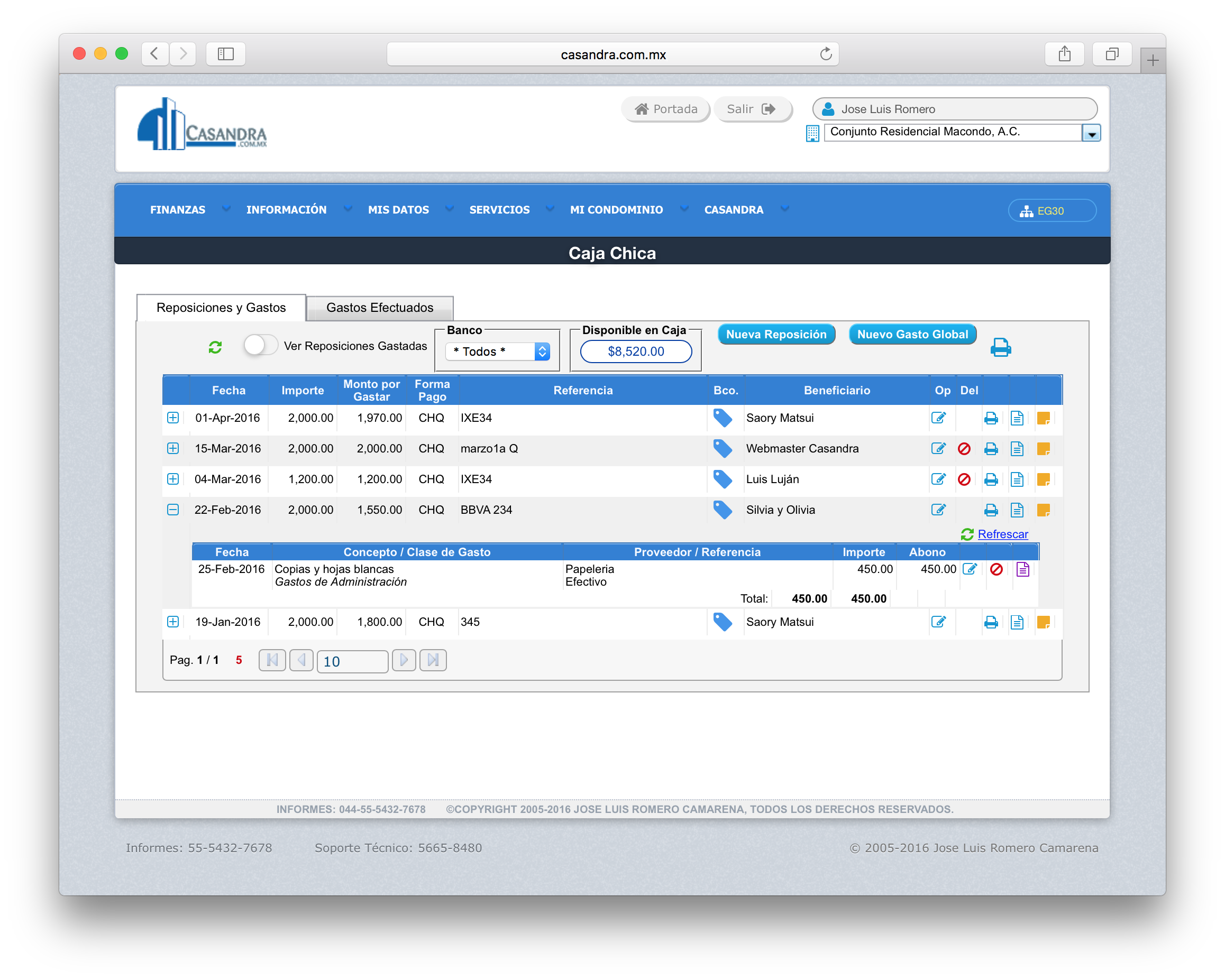 Administración de Caja Chica